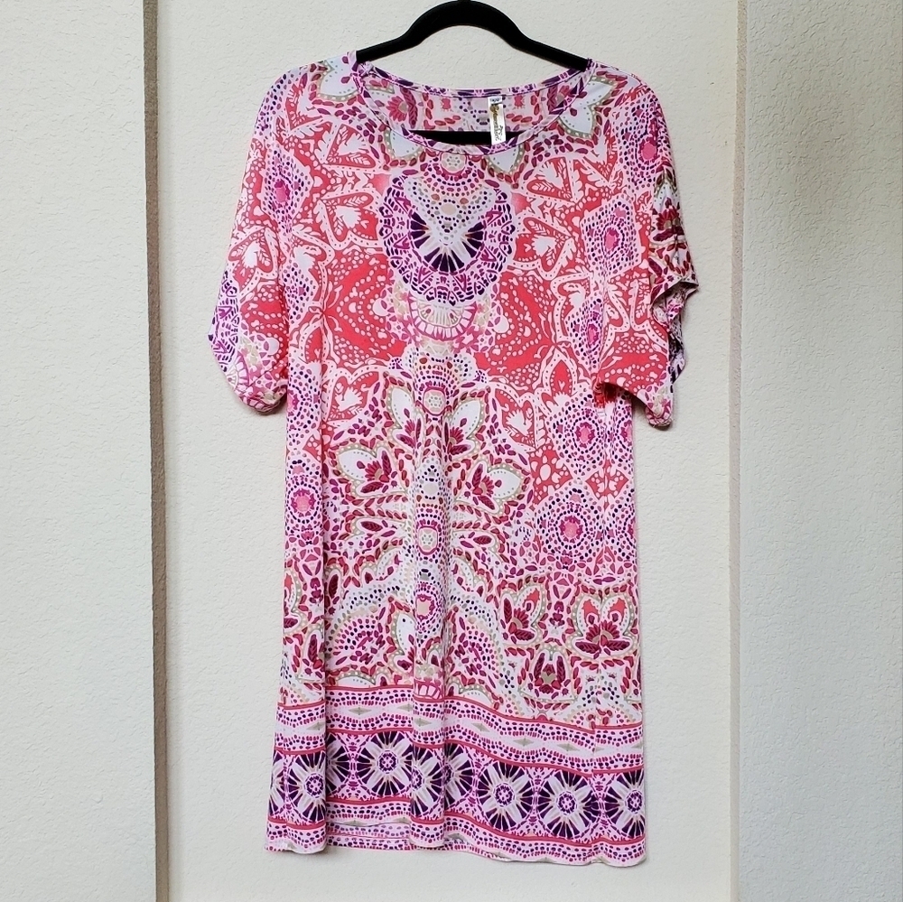 Shoreline Women's Pink Pullover Dress Stretch Size S/M